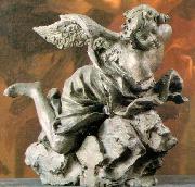 unknow artist Angel - Terracotta nad bronze Chigi Saracini Collection oil painting on canvas